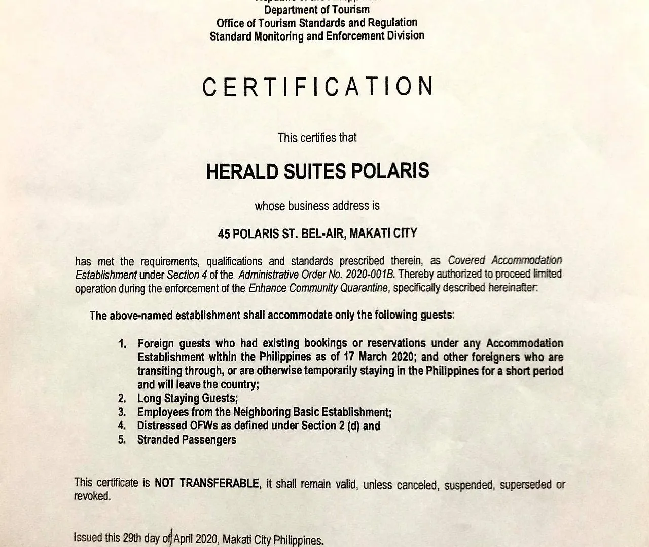 Hotel Herald Suites Polaris Makati City